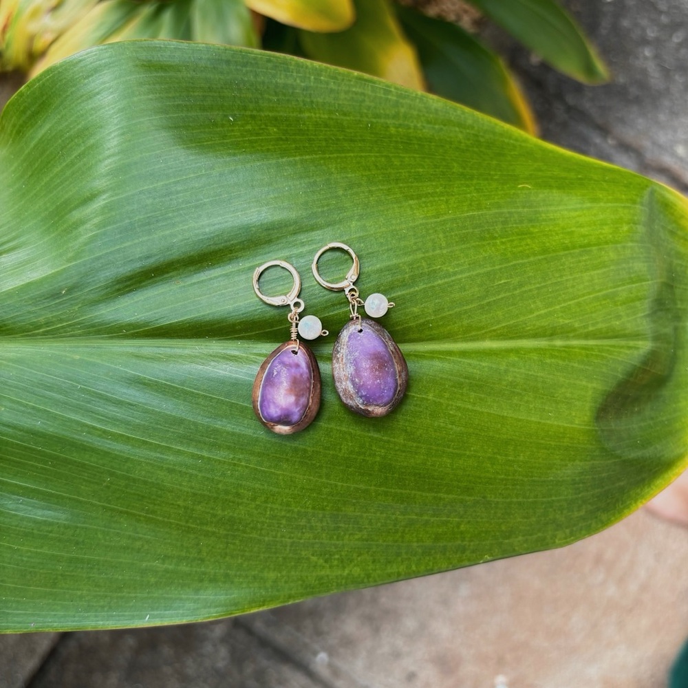 Elegant Purple Drop Earrings
